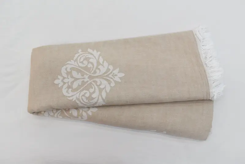 Personalized Blanket, Turkish Blanket, Gift For Wedding Day, Boho Throw Blankets, Thanksgiving Tablecloth, 70x60 Cotton Baroque Towel, Unique Gift - 3