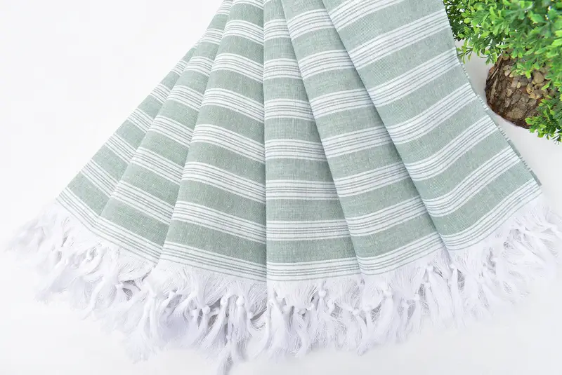Beach Towel Gift, 70x40 Cotton Striped Towel, Best Friend Gift, Bachelorette Party Items, Bathroom Towel, Turkish Towel Set, Bath towel, Guest Towel - 4