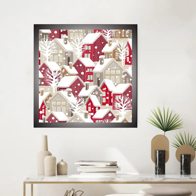 Elegante Vidrio Impreso: Decoración De Regalo De Navidad Noel