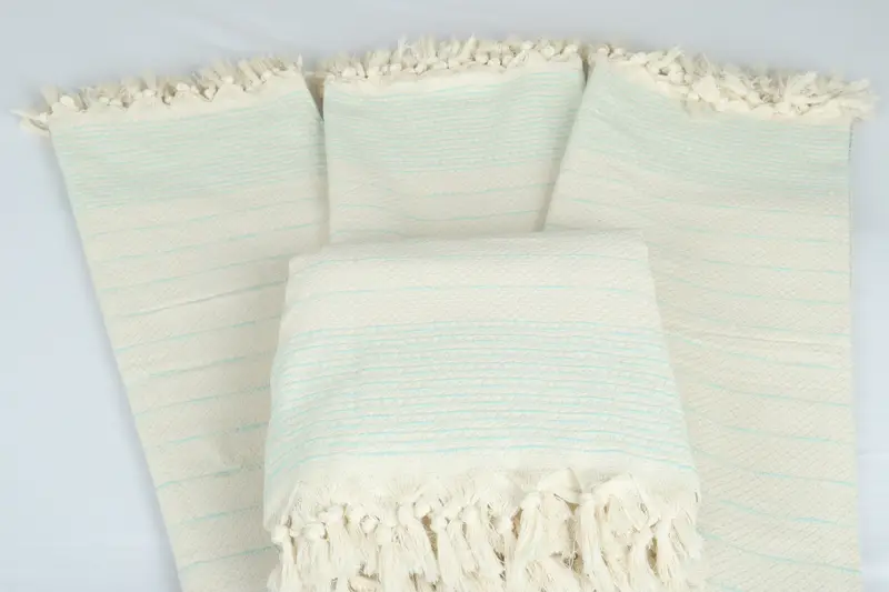 Turkish Blanket, 98x92 Cotton Striped Design Towel, Decorative Blanket, Extra Large Tablecloth, Engagement Gift, Woven Blanket, Halloween Blanket - 5