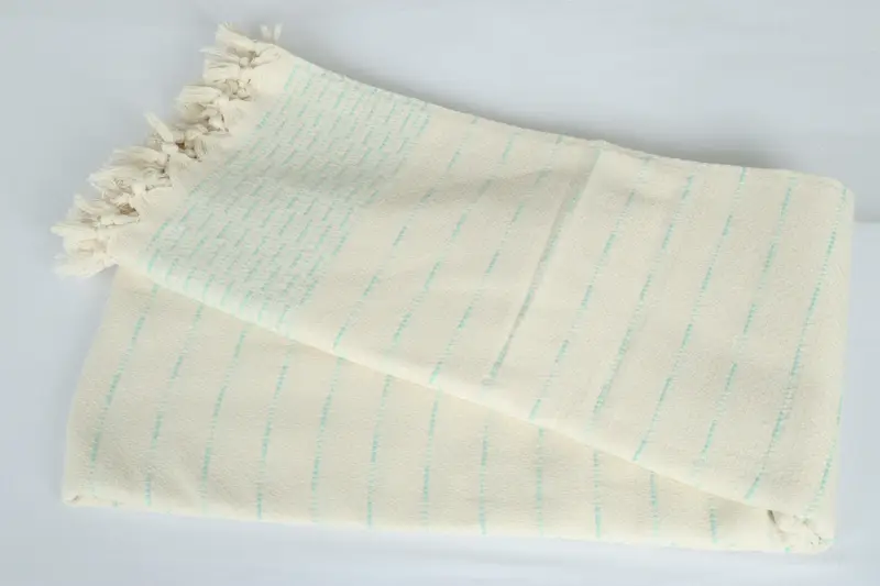 Turkish Blanket, 98x92 Cotton Striped Design Towel, Decorative Blanket, Extra Large Tablecloth, Engagement Gift, Woven Blanket, Halloween Blanket - 6