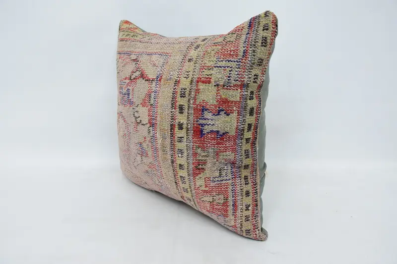 Boho Pillow, 24x24 Red Cushion, Sustainable Cushion, Cushion Cover, Boho Pillow Sham Cover, Custom Cushion Cover, Pillow for Sofa - 4