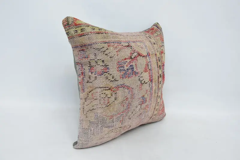 Boho Pillow, 24x24 Red Cushion, Sustainable Cushion, Cushion Cover, Boho Pillow Sham Cover, Custom Cushion Cover, Pillow for Sofa - 3