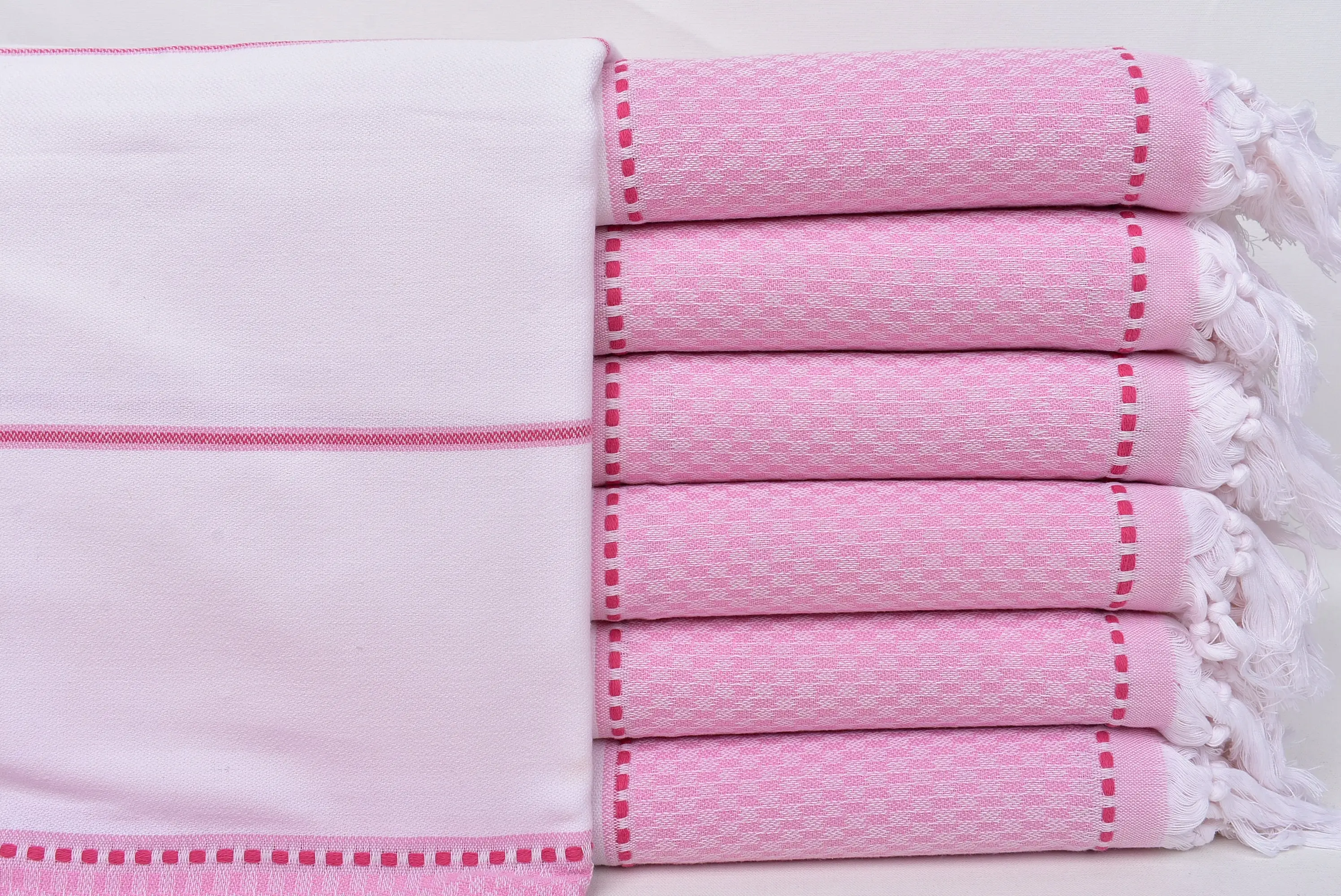 Organik Pamuk Havlu, Pembe Peştemal, 40x71 İnç - 1