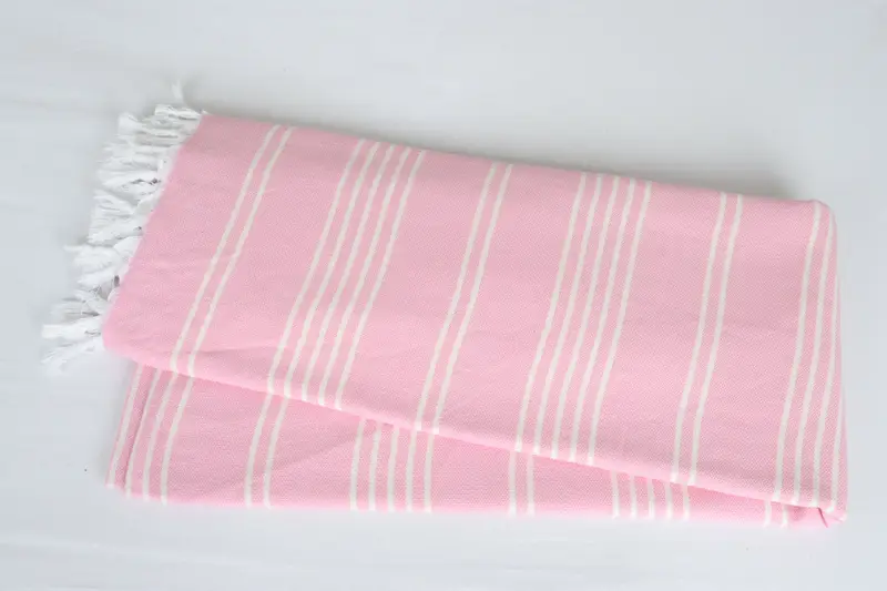 Grandma Gift, Custom Shower Curtain, Bedspread, Boho Throw Blankets, Turkish Cotton Blanket, Housewarming Gift, 96x70 Cotton Striped Towel - 6