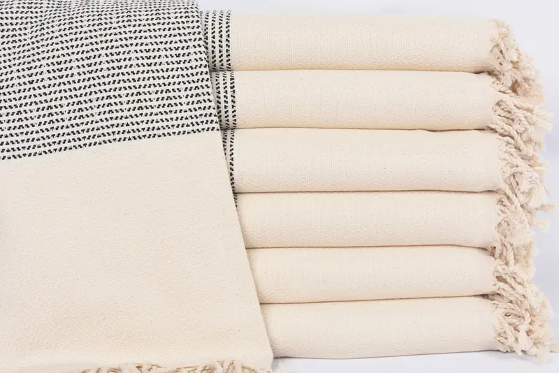 Black Diamond Organic Cotton Beach Towel, Personalized Bridesmaid Gift, 70x40 Inches