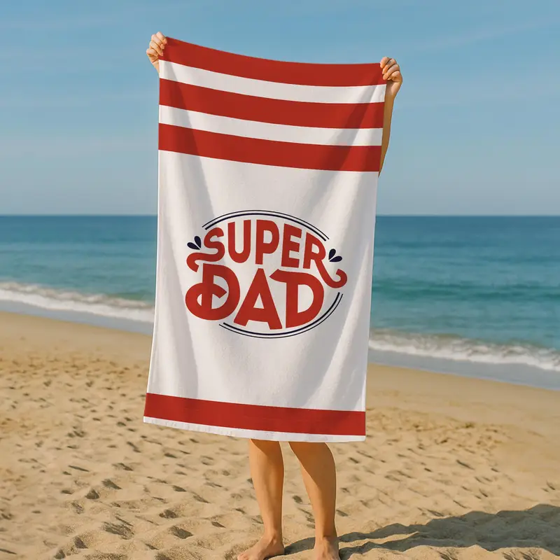 Red Beach Towel, Perfect for Summer Pool Days and Beach Getaways - 1