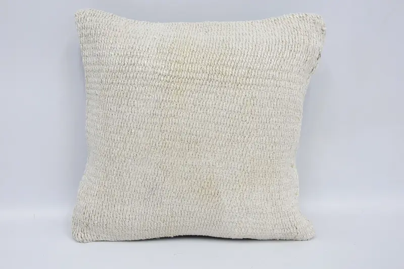 Sofa Turkish Wool Euro Sham, White 30x30 cm Gift Pillowcase - 1