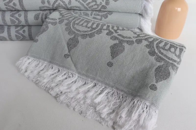 70x40 Cotton Floral Patterned Towel, Grandma Gift, Custom Wedding Gifts, Oversized Beach Towel, Custom Wedding Gift, Turkish beach towel - 5