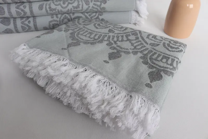 70x40 Cotton Floral Patterned Towel, Grandma Gift, Custom Wedding Gifts, Oversized Beach Towel, Custom Wedding Gift, Turkish beach towel - 6