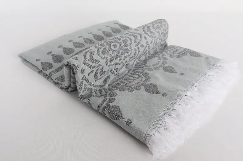 70x40 Cotton Floral Patterned Towel, Grandma Gift, Custom Wedding Gifts, Oversized Beach Towel, Custom Wedding Gift, Turkish beach towel - 7
