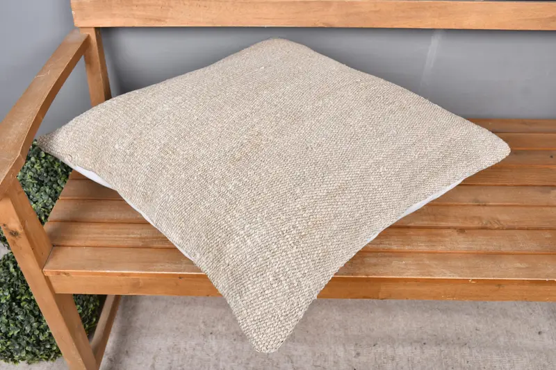 Gift Pillow, Luxury Cushion Case, Turkish Kilim Pillow, Cushion Case, Luxury Pillow, 24x24 Beige Pillow Cover, Home Decor Pillow - 2