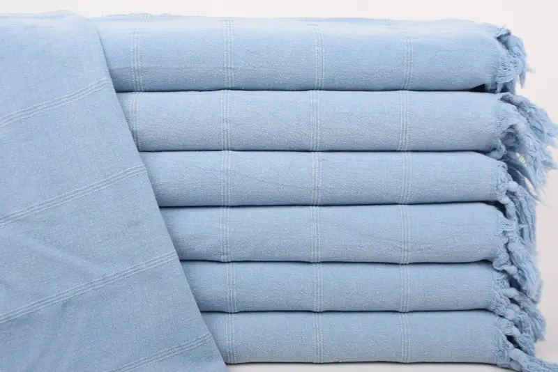 Personalized Hand Towel Light Blue Stonewashed, 36x22 Inches