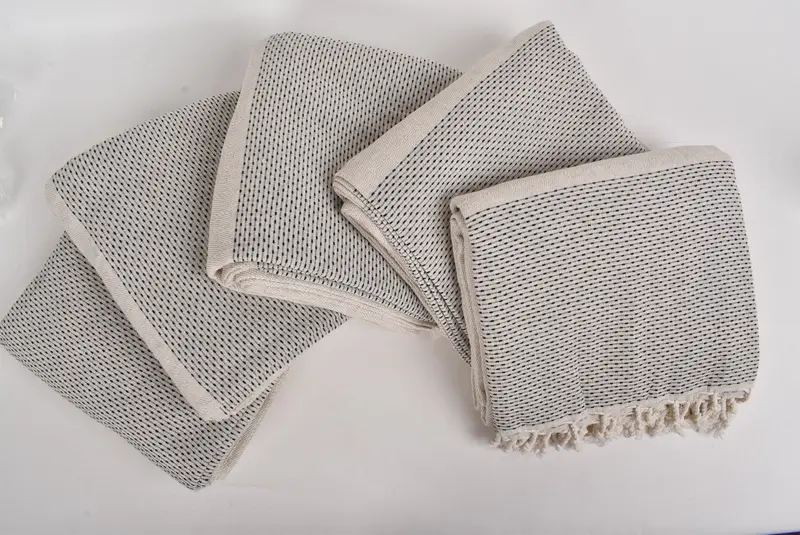 Turkish Cotton Blanket, Bridal Shower Gift, 96x96 Cotton Polka Dot Towel, Organic Beach Blanket, Housewarming Gift, Sofa Cover, Wedding Favors - 3