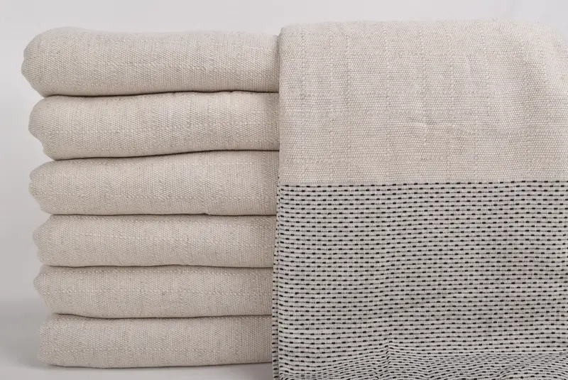 Turkish Cotton Blanket, Bridal Shower Gift, 96x96 Cotton Polka Dot Towel, Organic Beach Blanket, Housewarming Gift, Sofa Cover, Wedding Favors - 2