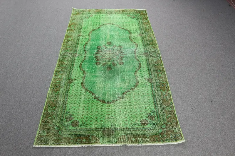 Green Ombré Rug, 3.5x6.7 ft Chic Living Space Accent