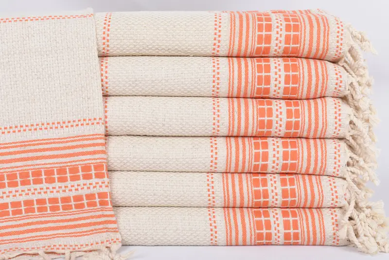Wedding Gift, Boyfriend Christmas Gift, Turkish Towel Hand Towel, Monogrammed Hand Towel, Beach Theme Bachelorette Party, 40x20 Linen Striped Towel - 1