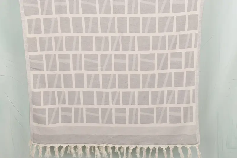 Bridal Shower Favors Light Gray Cotton Turkish Towel, 34x69 Inches