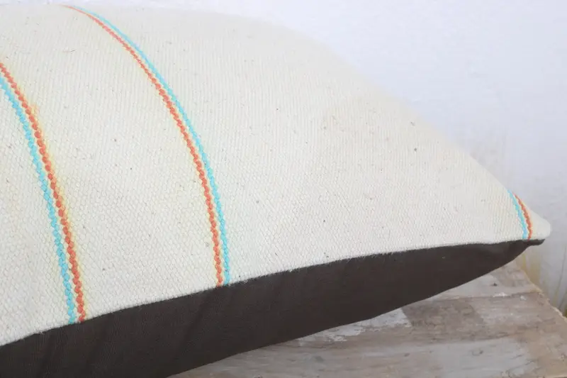 Handmade Kilim Cushion, 12x20 White Cushion Cover, Pillow Sham, Turkish Pillow, Throw Kilim Pillow, Bolster Throw Pillow Cover - 6