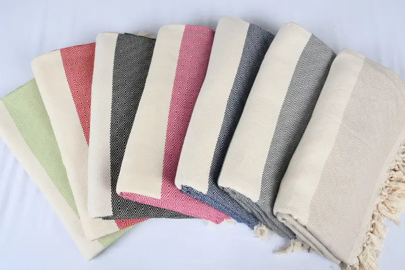Monogram Blanket, Bachelorette Gifts, Aesthetic Blanket, Gift For The Home, Turkish Bedspread, 92x80 Cotton Diamond Towel, Turkish Blanket - 2