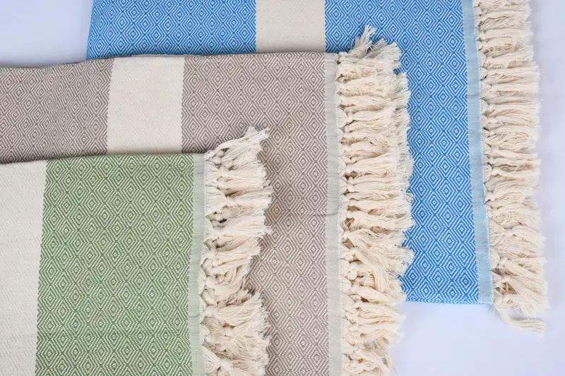 Monogram Blanket, Bachelorette Gifts, Aesthetic Blanket, Gift For The Home, Turkish Bedspread, 92x80 Cotton Diamond Towel, Turkish Blanket - 4