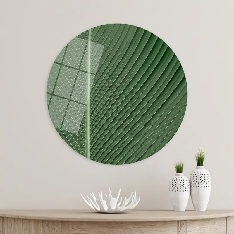 Modern Green Leaf Canvas: Contemporary Printed Art for Home