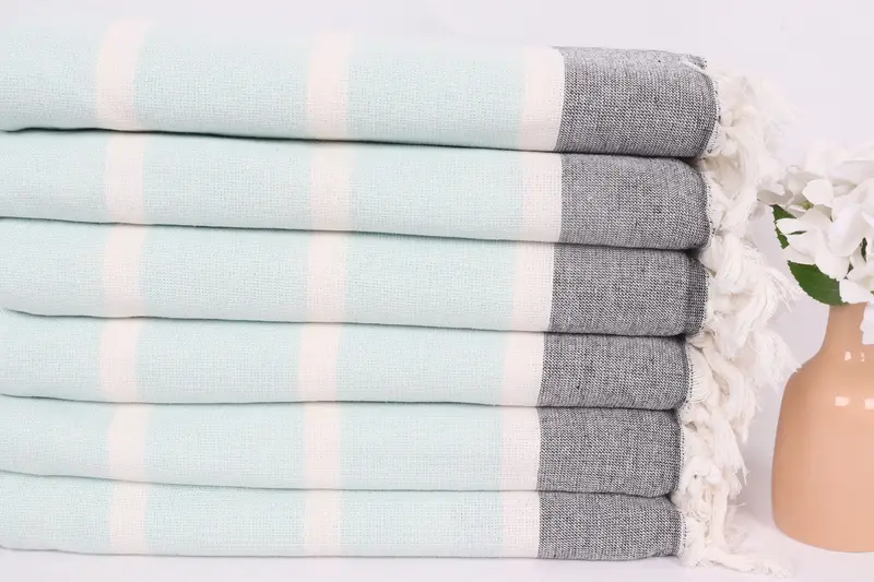 Personalized Wedding Gift, 64x40 Cotton Striped Towel, Bridesmaid Gift Towel, Luxury towel, Turkish Bath Towel Set, Kids Beach Towel, Grandma Gift - 3