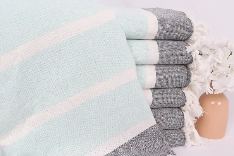 Personalized Wedding Gift, 64x40 Cotton Striped Towel, Bridesmaid Gift Towel, Luxury towel, Turkish Bath Towel Set, Kids Beach Towel, Grandma Gift - 2