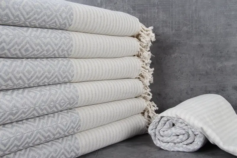 Wedding Hand Made Gift, Embroidered Towel, Unique Gift, Custom Wedding Gifts, Quick-Dry Beach Towel, 76x38 Cotton Diamond Towel, Bachelorette Towel - 2