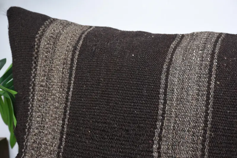 16x48 Brown Cushion Cover, Boho Pillow Sham Cover, Sofa Cushion Case, Natural Pillow Case, Pillow Cover, Interior Designer Pillow, Kilim Pillow - 2