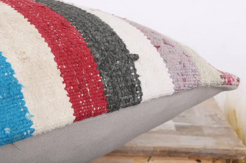 Retro Throw Pillow Sham, Cushion Cover, Pillow for Couch, Interior Designer Pillow, Handmade Kilim Cushion, 20x20 White Cushion Case - 6