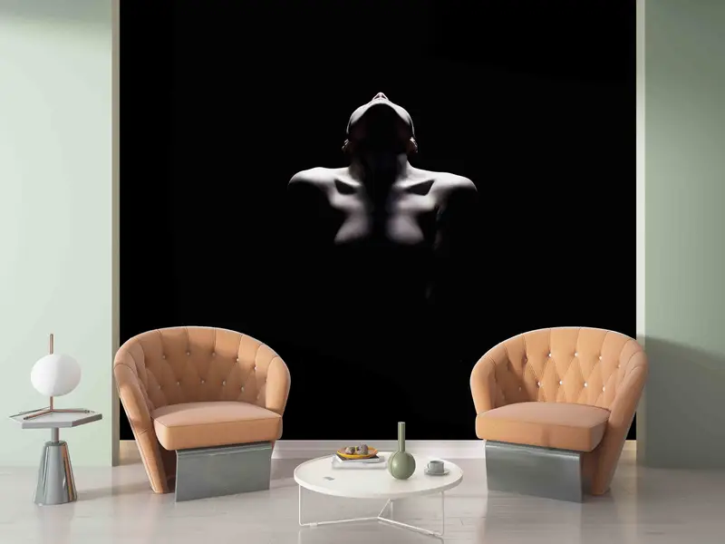 Sexy Woman Body Photo Wall Art, Erotic Woman Wall Paper, Bedroom Wall Decor, Naked Woman Wall Stickers, Peel And Stick Wallpaper, Mature Art - 2