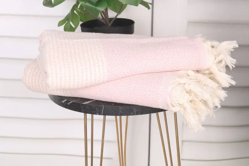 Oversized lightweight Turkish bath towel USA, Merry Christmas Gifts, Travel towel, Best Beach Towel, Personalized Gift, 70x36 Cotton Diamond Towel - 3
