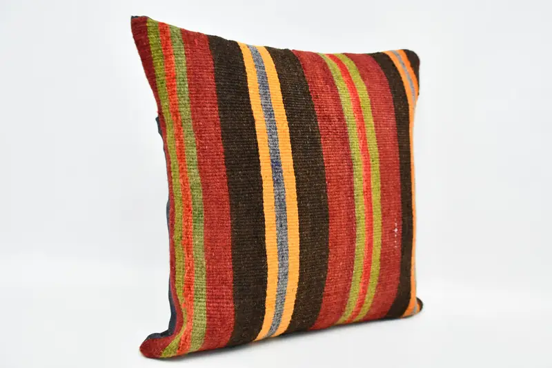 Vintage Pillow, Custom Cushion, Boho Throw Cushion Case, Turkish Corner Cushion, 20x20 Red Cushion, Cushion, Boho Pillow, Kilim Pillow Cover - 3