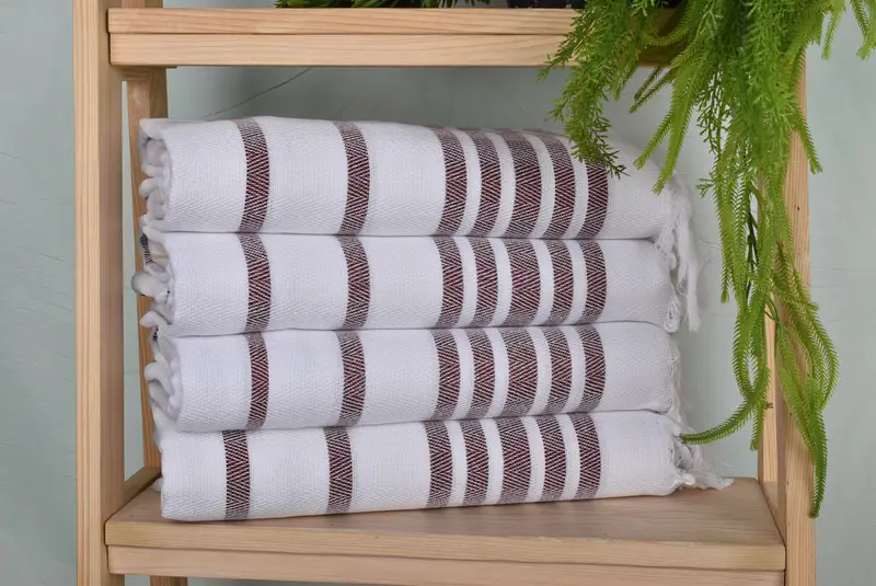 Gym Towel, 36x24 Cotton Herringbone Towel, Monogram Hand Towel, Monogram Kitchen Towel, Bridesmaid Gifts, Bulk Order Towel, Custom Tea Towel - 1