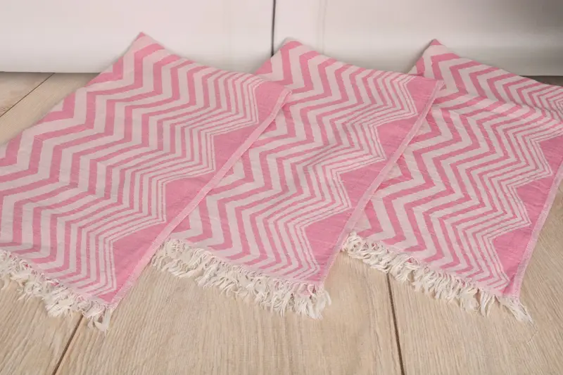 Onun için hediye, nedime hediyeleri, kişiselleştirilmiş hediye, kişiselleştirilmiş mutfak havlu, nedime hediyeleri kişiselleştirilmiş, 40x24 pamuk zikzak tasarım havlu - 6