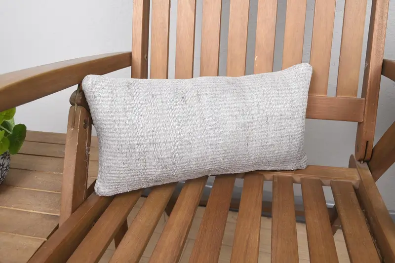 Vintage Antique Pillow Sham, Gray 8x16 inch Mini Lumbar Pillowcase - 1