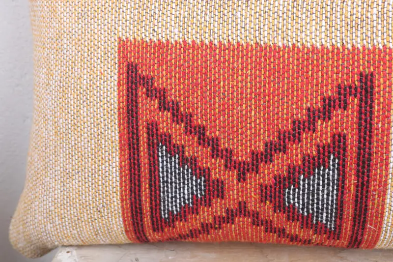 Ikat Pillow, Antique Pillows, Cushion Cover, Turkish Kilim Pillow, Wholesale Cushion, Gift Pillow, 16x36 Beige Cushion, Turkish Bench Pillow Cover - 3