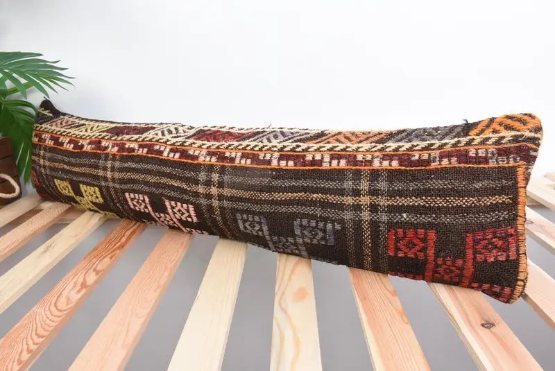 Pillow, Pillow for Couch, Bolster Pillow Case, Interior Designer Pillow, Boho Pillow, 8x36 Brown Pillow, Aesthetic Pillow Sham, Art Deco Pillow Case - 5