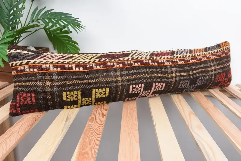 Pillow, Pillow for Couch, Bolster Pillow Case, Interior Designer Pillow, Boho Pillow, 8x36 Brown Pillow, Aesthetic Pillow Sham, Art Deco Pillow Case - 4