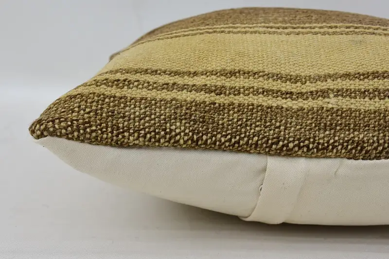 Home Decor Pillow, Cushion Cover, Turkish Kilim Pillow, 14x14 Brown Cushion Cover, Handmade Throw Cushion Case, Car Cushion, Vintage Kilim Pillow - 5
