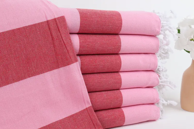 Quick-Dry Beach Towel, 70x40 Cotton Striped Towel, Hammam towel, Embroidery Towels, Thin towel, Sand-Resistant Peshtemal, Bulk Order Towel - 1