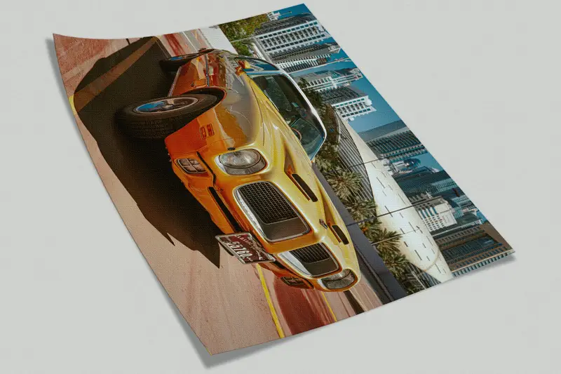 Vintage Car Wall Painting,Wall Paper Peel and Stick,Bright Wall Paper,Modern Wall Paper,Car Lover Gift Wall Art, - 6