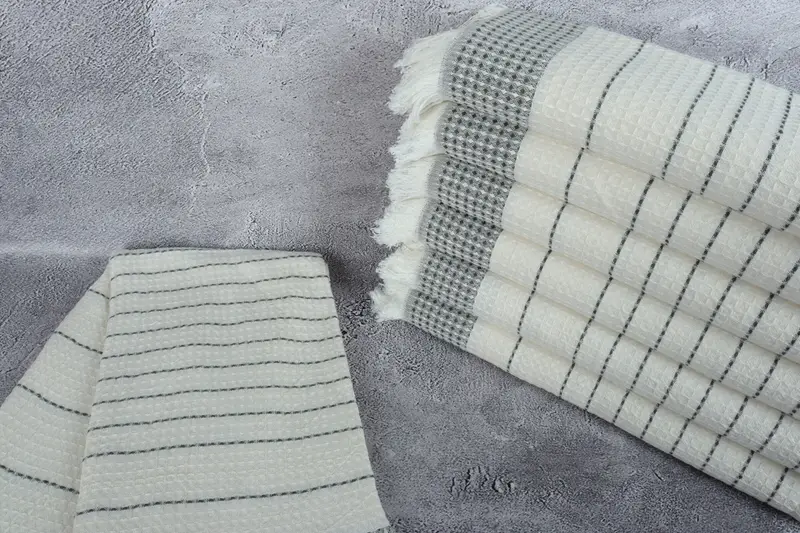 Personalized Gift, 70x40 Cotton Waffle Towel, Sand-free towel, Gift For Mom, Beach Theme Wedding Gift, Organic towel, Organic Cotton Towel - 2