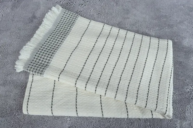 Personalized Gift, 70x40 Cotton Waffle Towel, Sand-free towel, Gift For Mom, Beach Theme Wedding Gift, Organic towel, Organic Cotton Towel - 6