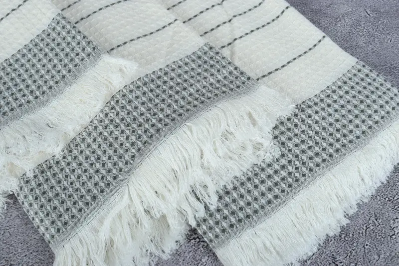 Personalized Gift, 70x40 Cotton Waffle Towel, Sand-free towel, Gift For Mom, Beach Theme Wedding Gift, Organic towel, Organic Cotton Towel - 5