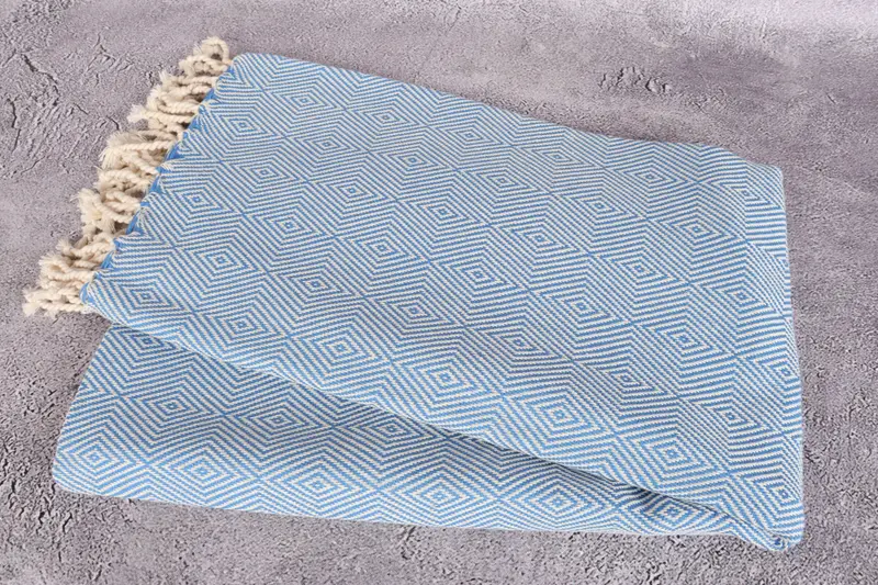 Monogrammed Beach Towel, Family Gift, Turkish Towel Personalized, Quick-Dry Beach Towel, 70x40 Cotton Diamond Towel, Organic Turkish towel - 6