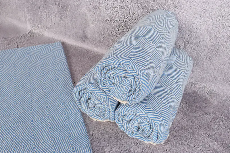 Monogrammed Beach Towel, Family Gift, Turkish Towel Personalized, Quick-Dry Beach Towel, 70x40 Cotton Diamond Towel, Organic Turkish towel - 8