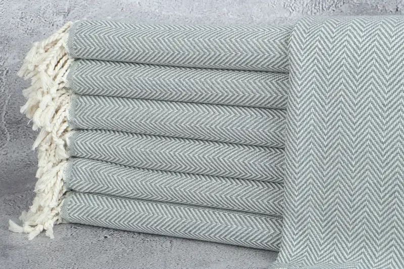 Beach Towel Personalized, Bridesmaid Proposal Gift, Luxury towel, Bridal Shower Favors, Holiday Towel, Gift For Him, 70x40 Cotton Herringbone Towel - 1