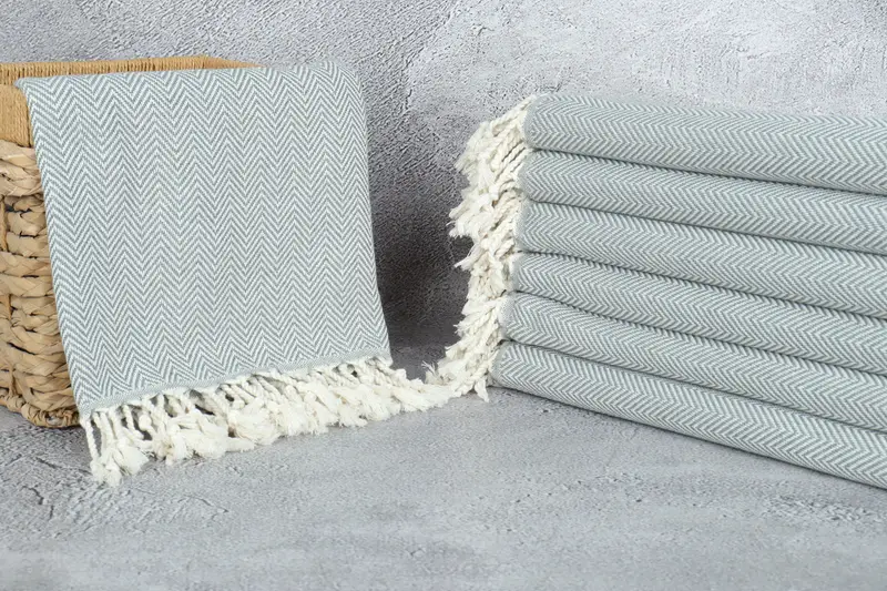 Beach Towel Personalized, Bridesmaid Proposal Gift, Luxury towel, Bridal Shower Favors, Holiday Towel, Gift For Him, 70x40 Cotton Herringbone Towel - 3